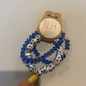 Blue and White Bracelet set